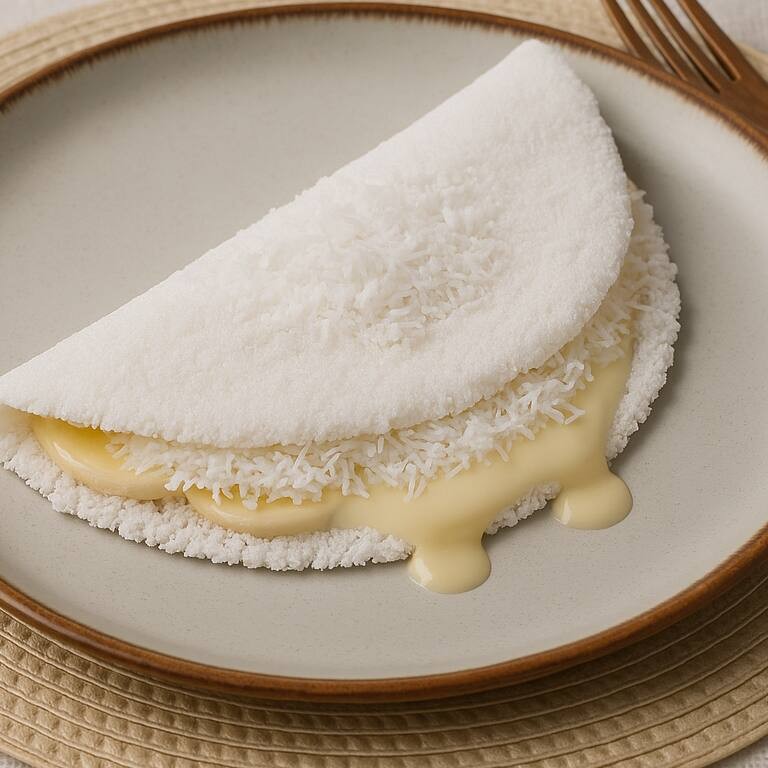 Tapioca de  Coco com Leite Condensado