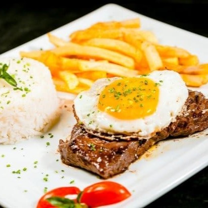 Arroz , feijao, fritas ,1 ovo frito