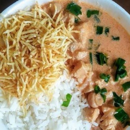 Arroz e batata palha