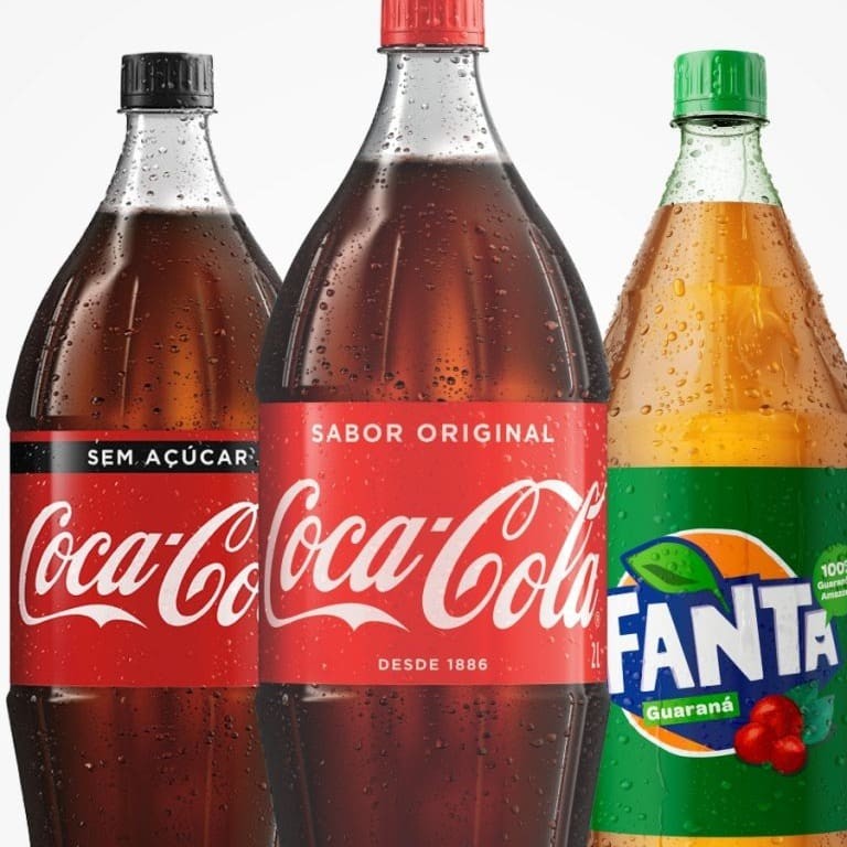 Coca-Cola Original, Coca-Cola zero, Guaraná comum e Guaraná zero