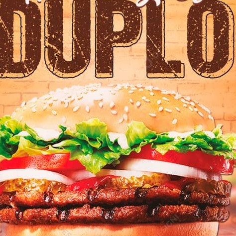 Tradicional - 2 Burger Duplo/ Pão de Gergelim - 2 Carne Bovina -Queijo Mussarela -Alface-Tomate-Maionese-Ketchup + Batata Frita.
