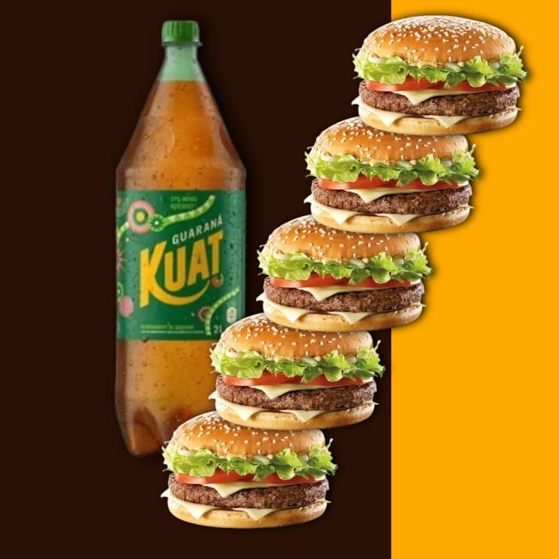 Pão, Carne, Cheddar, requeijão, maionese de alho, batata palha e Salada