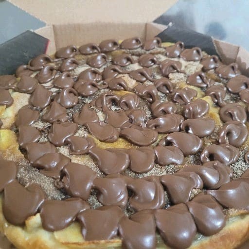 Massa banana com canela e chocolate