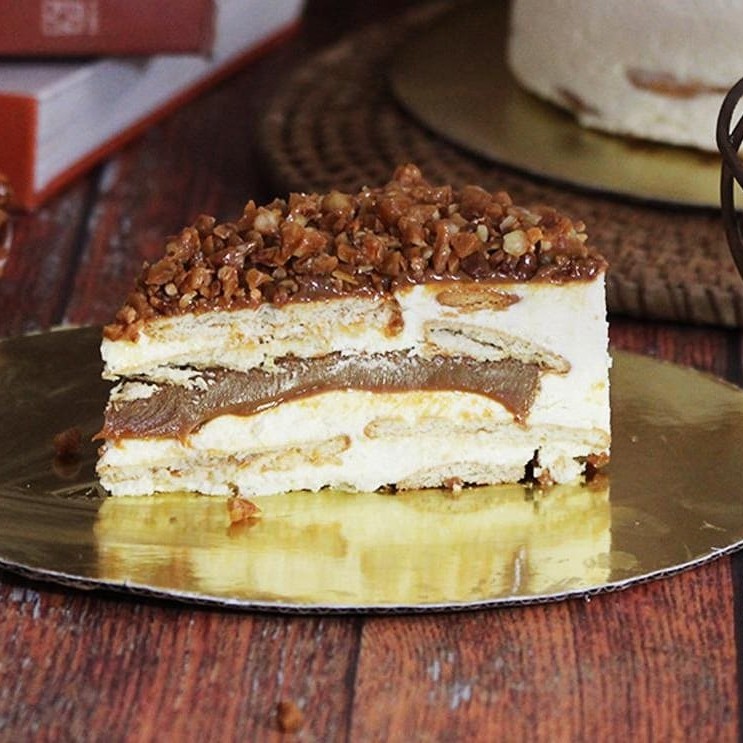 Deliciosa fatia de pavê crocante zero açúcar, de sabor leve e agradável. Adoça suavemente o paladar.