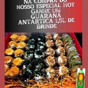 Essa promoção válida apenas hoje!   10 hot Filadélfia  10 hot couve  10 hot dorito  10 hot alho   1 Guaraná antártica de 1,5 (brinde)