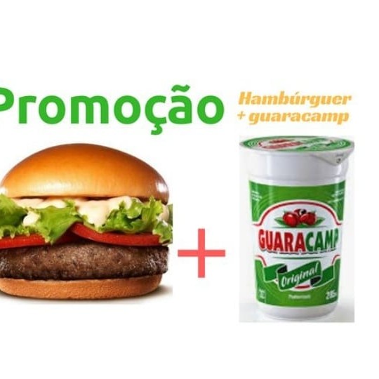 Pão, carne, milho, batata palha, alface, tomate, ketchup e billy jack + guaracamp