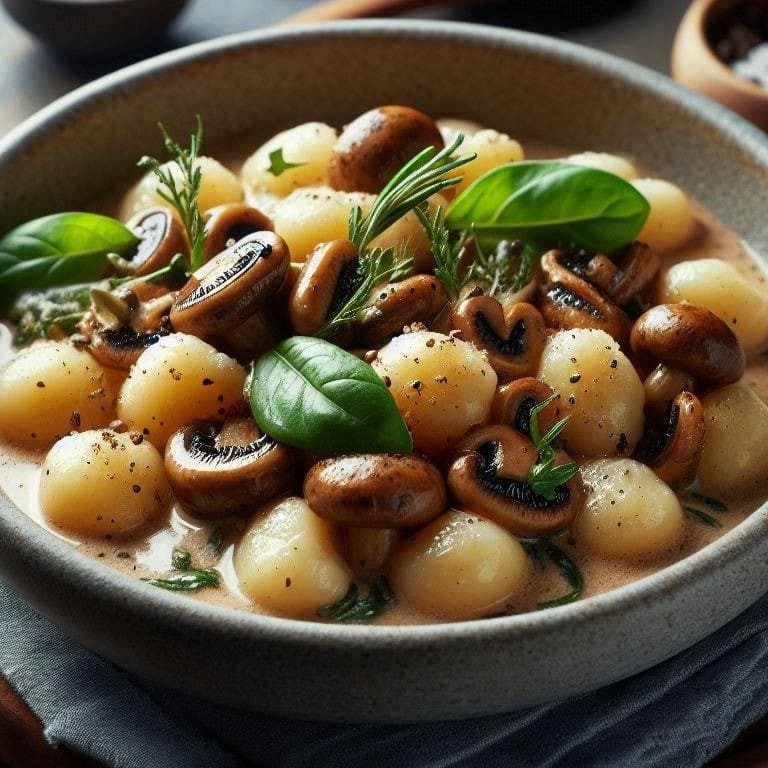 Gnocchi ao molho de cogumelos frescos e secos, finalizado com parmesão ralado.   Comida Italiana, Restaurante Italiano, Massas Artesanais, Culinária Italiana, Massas Frescas, Penne, Espaguete, Gnocchi, Risoto De Salmão, Polenta Italiana, Frango Parmegiana, Salmão Grelhado, Bruschetta Italiana, Batata Frita Crocante, Coca Cola, Guaraná Antártica, Entrega Gratis, Delivery De Massas.