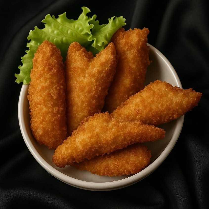 Tirinhas de salmão empanadas com leveza e crocância, preparadas com cortes selecionados e servidas com um toque de excelência. Uma entrada perfeita para quem busca sabor.