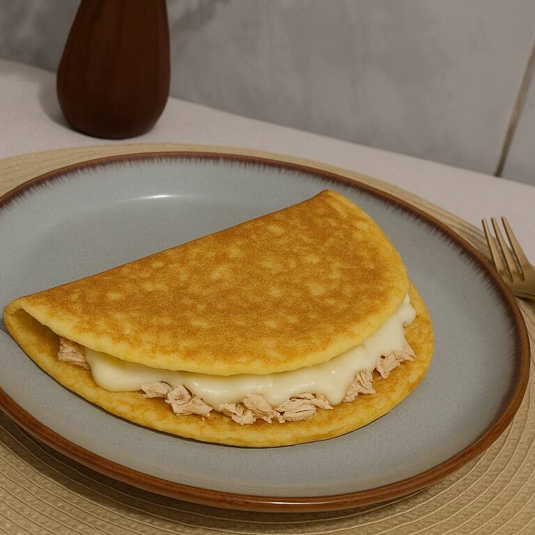 Crepioca de Frango, Muçarela e Orégano