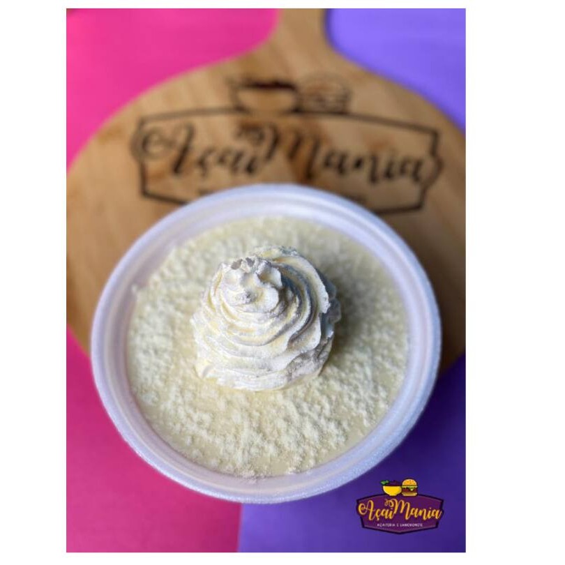 O melhor açaí, creme especial de Ninho, leite Ninho, chantilly e leite condensado.