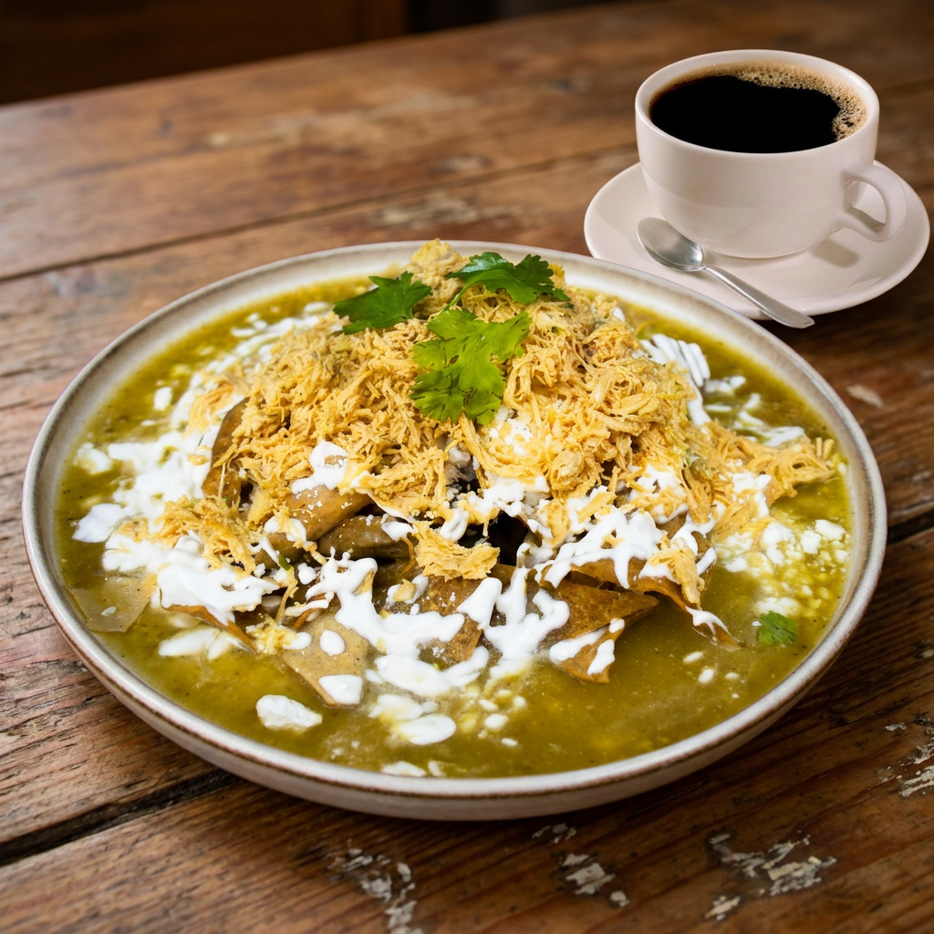 Chilaquiles Sencillos + Café ( 2 Personas)