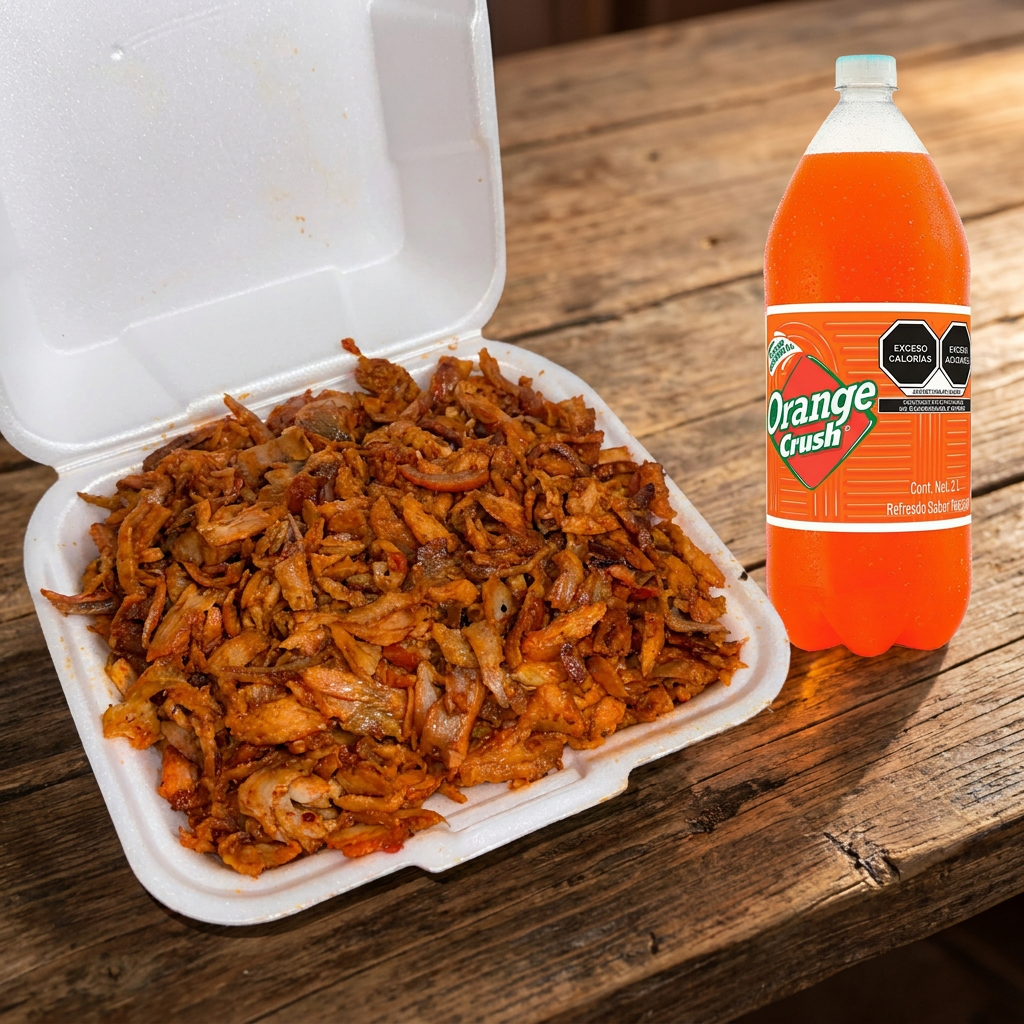 1 kg de pastor*1 + Orange Crush 2 LT*1
