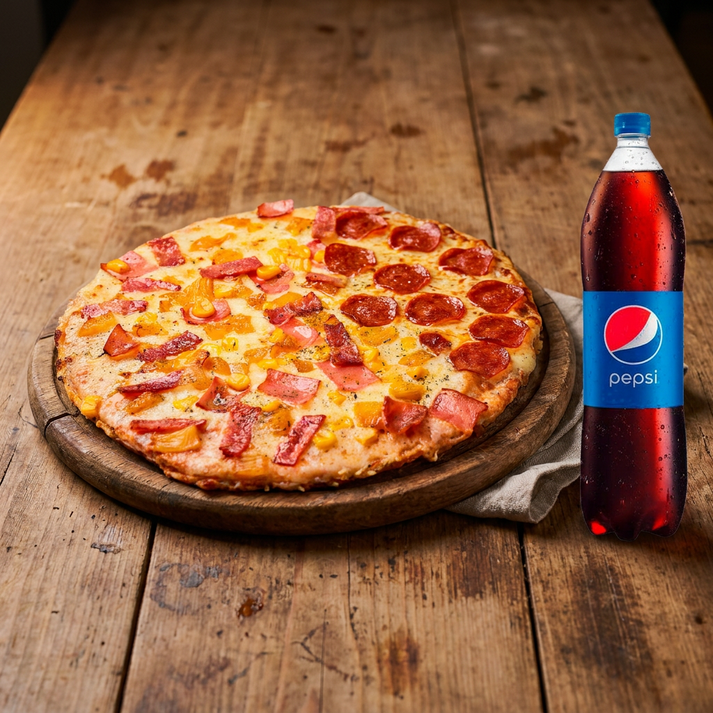 Pizza Grande X Mitades + Gaseosa 1.5 L