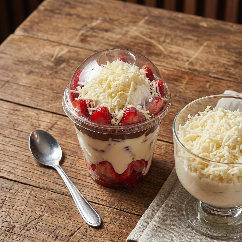 Combo Mundial Pareja: Fresas y Vaso Queso
