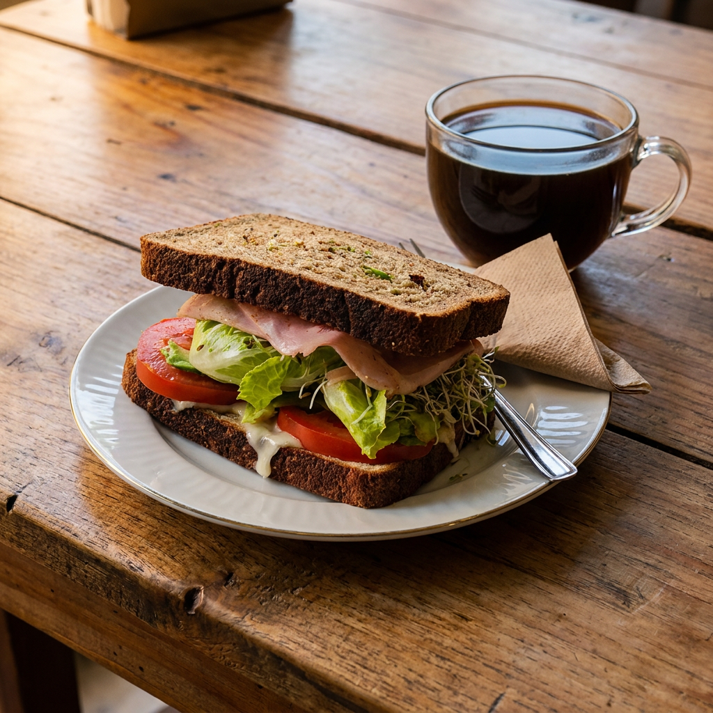 2 Sandwich de Jamon + 2 Cafe Americano