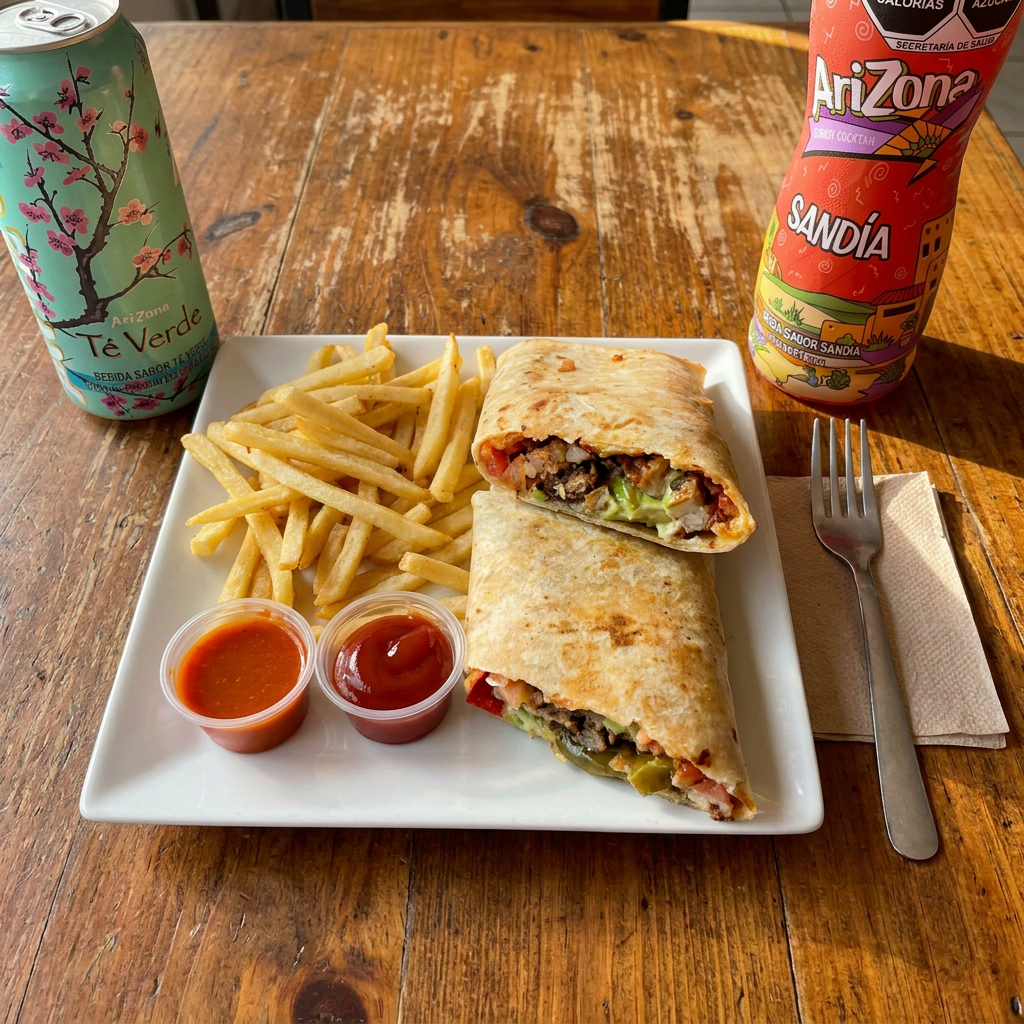 2 Burritos de Carne Asada+2 Arizona