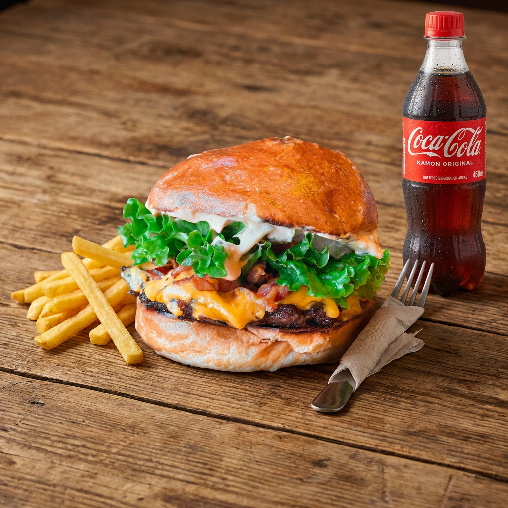 L.a. Burger (2 Pzas.)+Coca Cola(2 Pzas.)