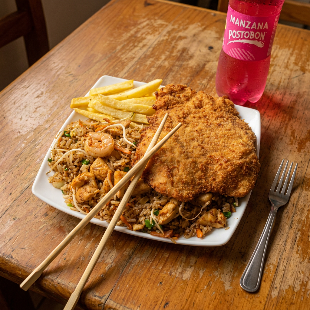 COMBO PAREJA: Arroz, Chuleta, Papas y Gaseosa 2per