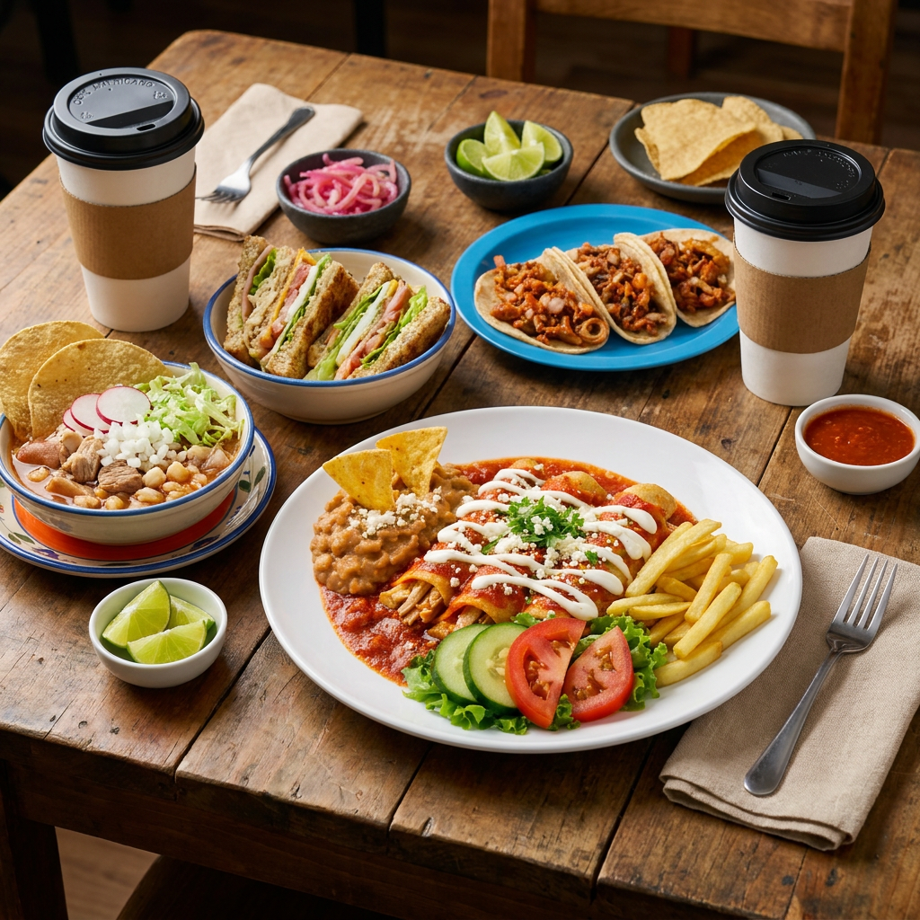 Combo Mundial Club Sanwich + Enchiladas + Cafes