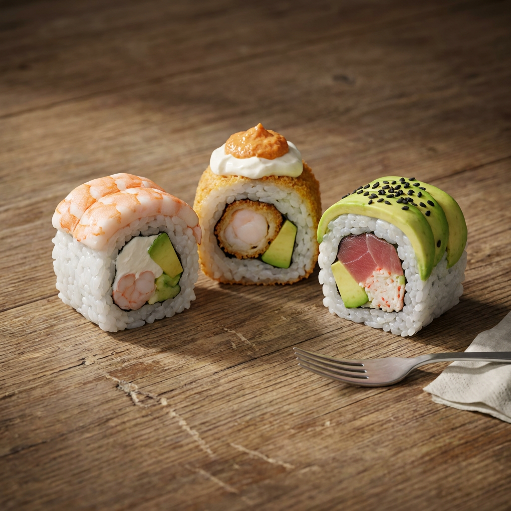 Ebi Roll + Silva Roll + Avocado Tuna Roll