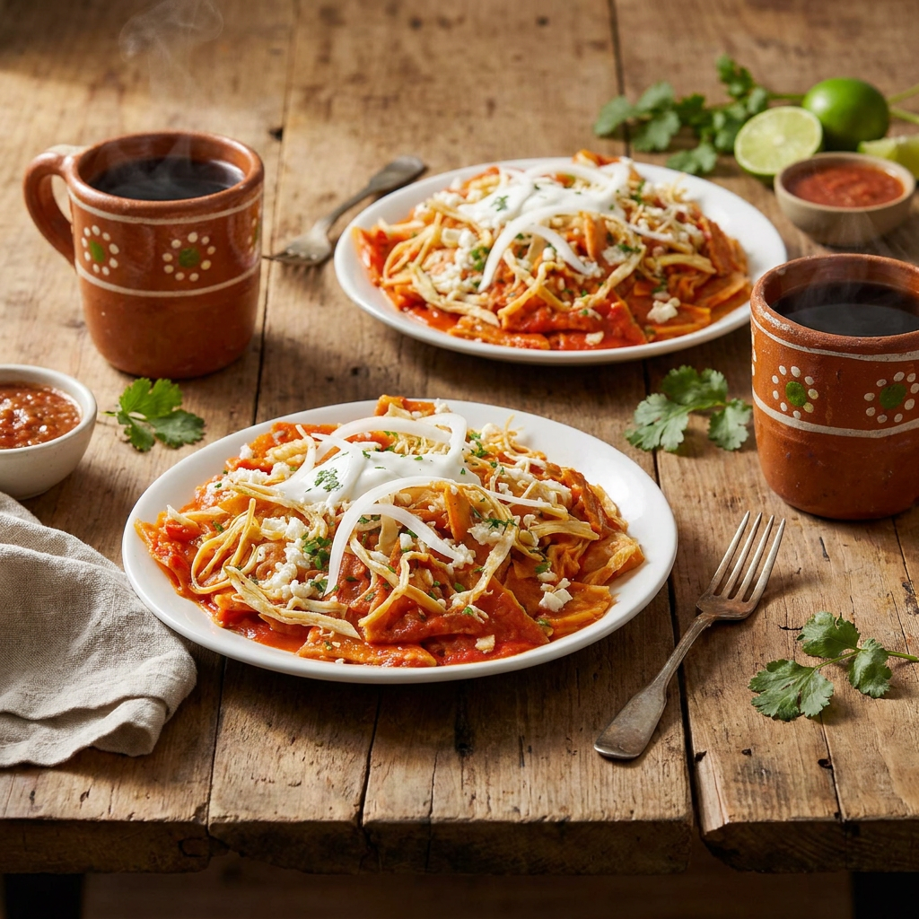 2 Combos con Chilaquiles + 2 Cafes de la olla