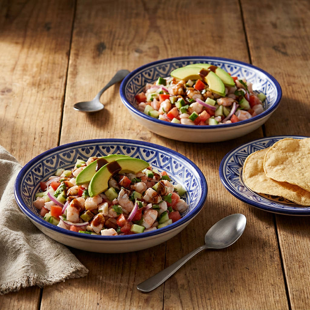 Combo 4 Tostadas de camarón
