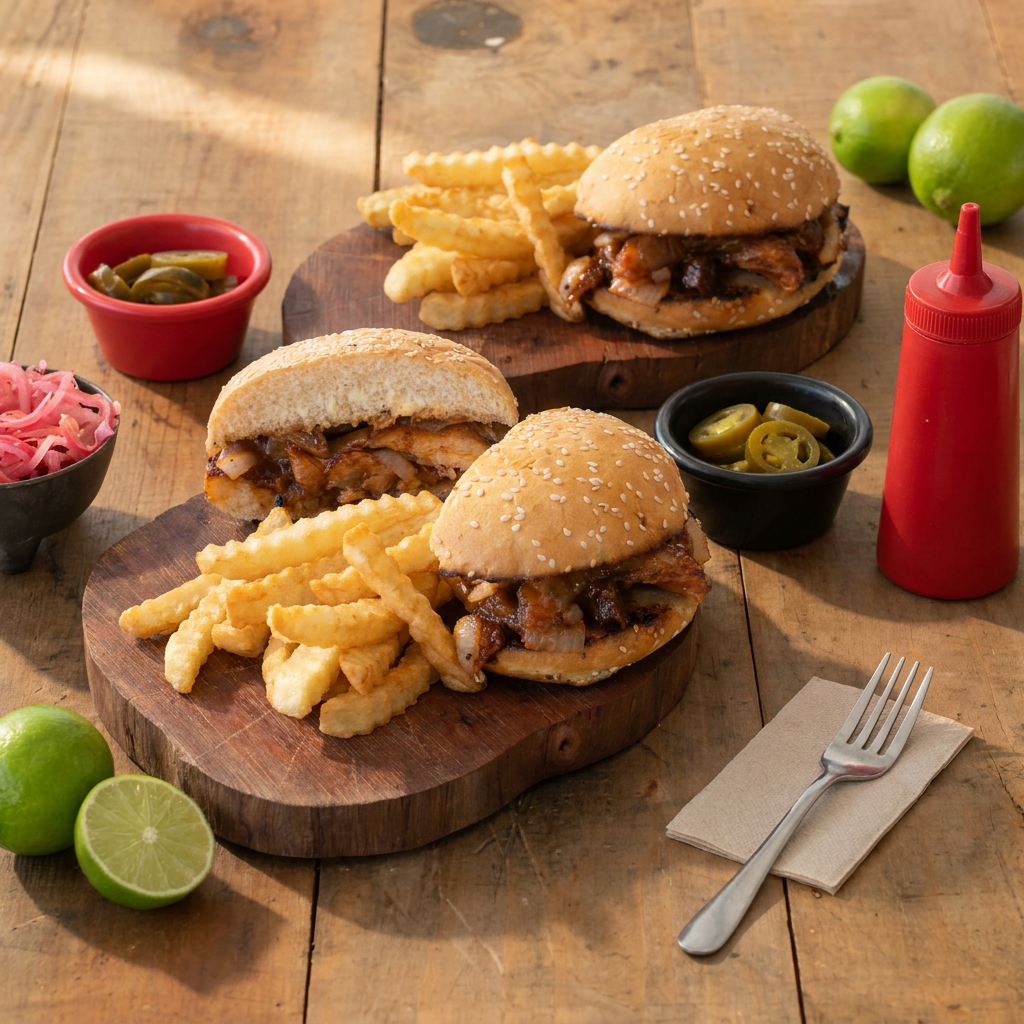 Combo Burger Costilla BBQ + Papas a la Francesa