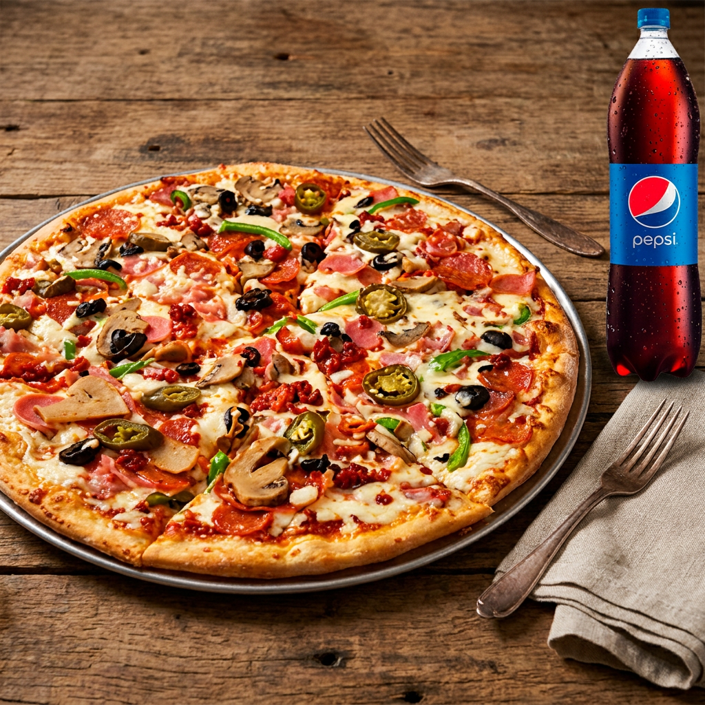 Combo Ideal🙋♂️Pizza Jamón y Queso + Gaseosa 1L