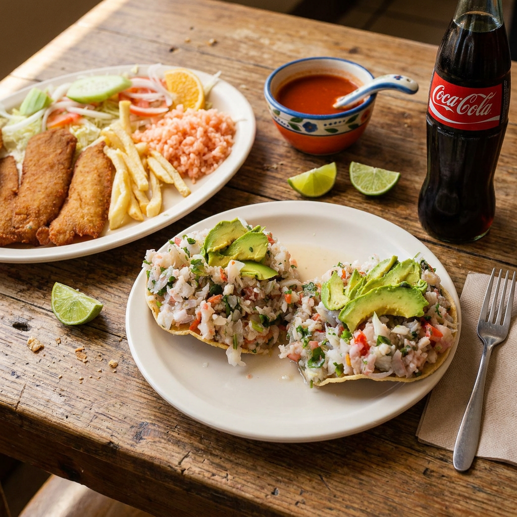Combo Filete Empanizado + Tostadas de Ceviche