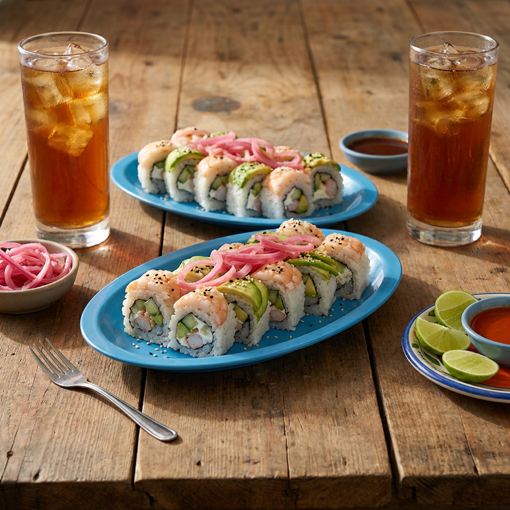 Combo-California Rollo+ Te Helado