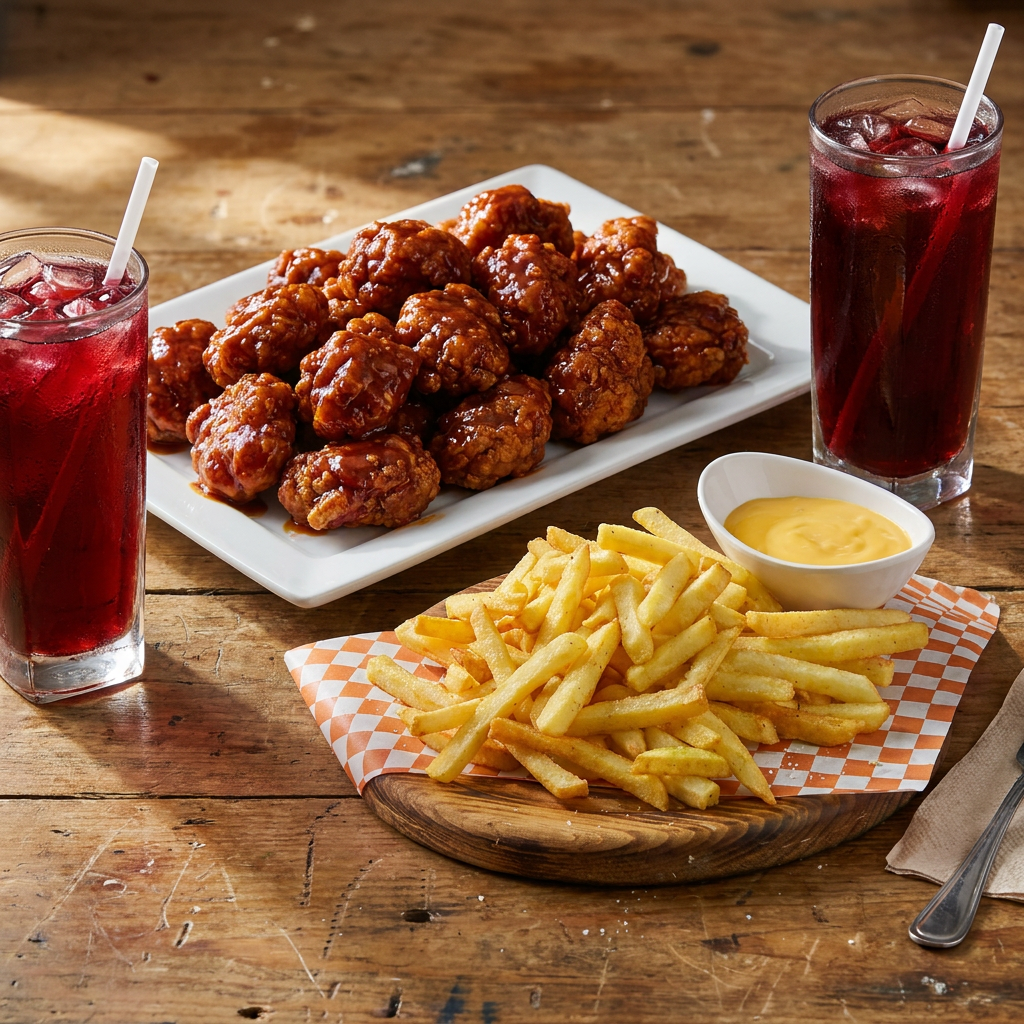 Boneless 450 G. + Papas + 2 Aguas 1 Lt C/U