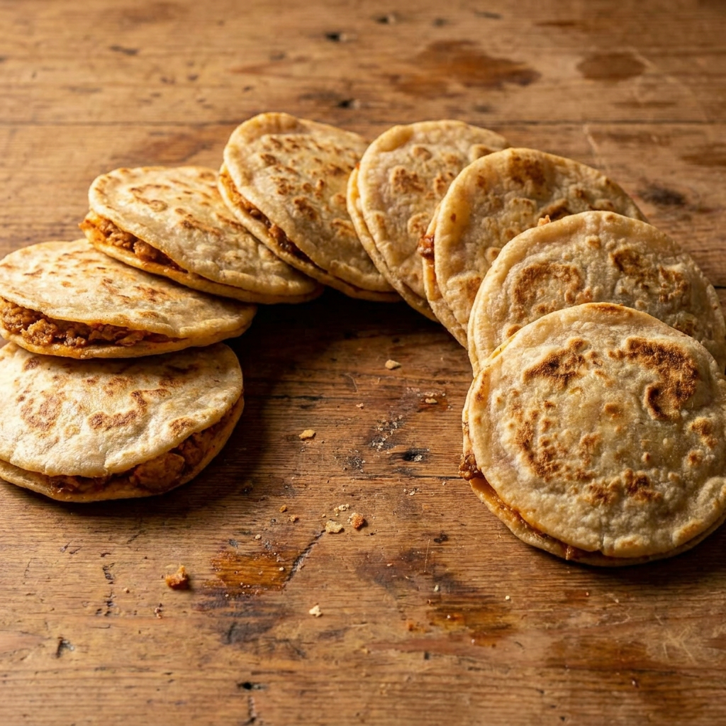 8 Gorditas de Harina de Chicharrón Prensado