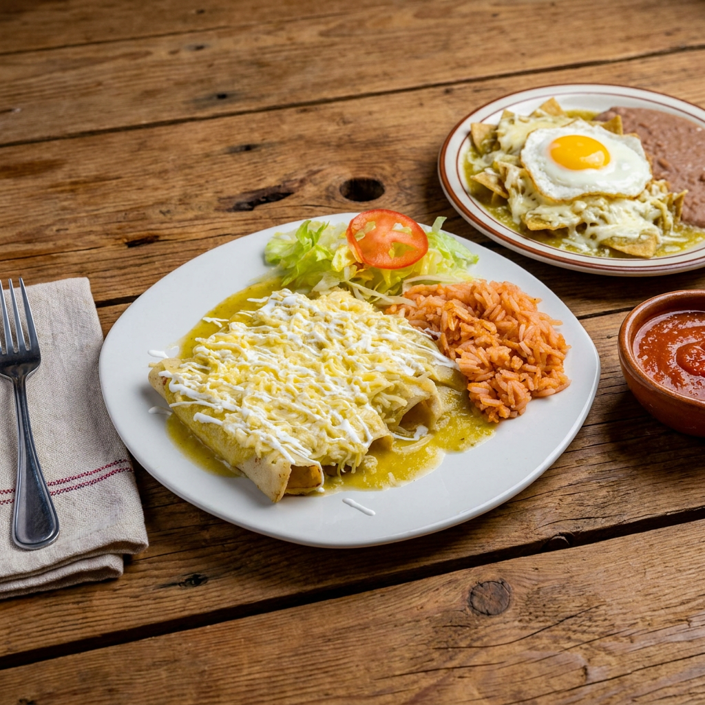 Enchiladas Suizas + Chilaquiles