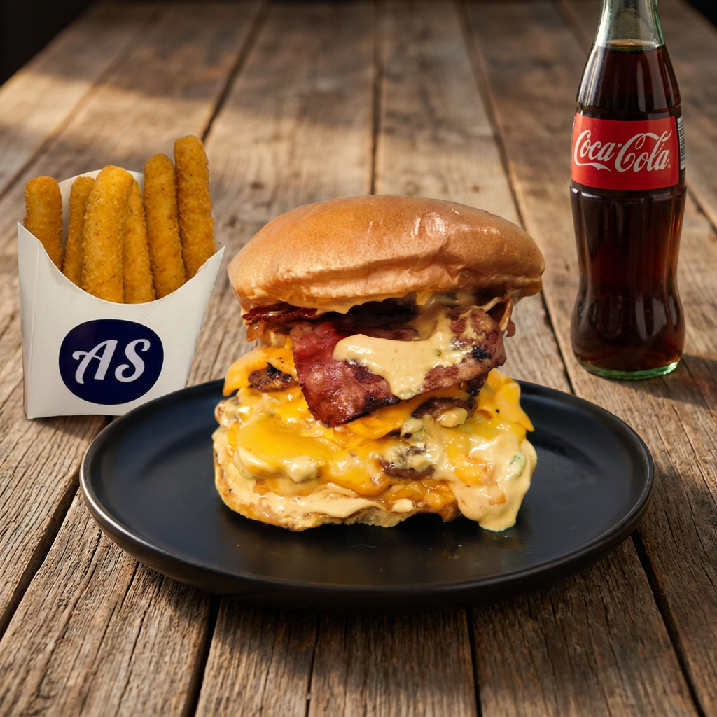 Combo AS Burger + Dedos de Queso