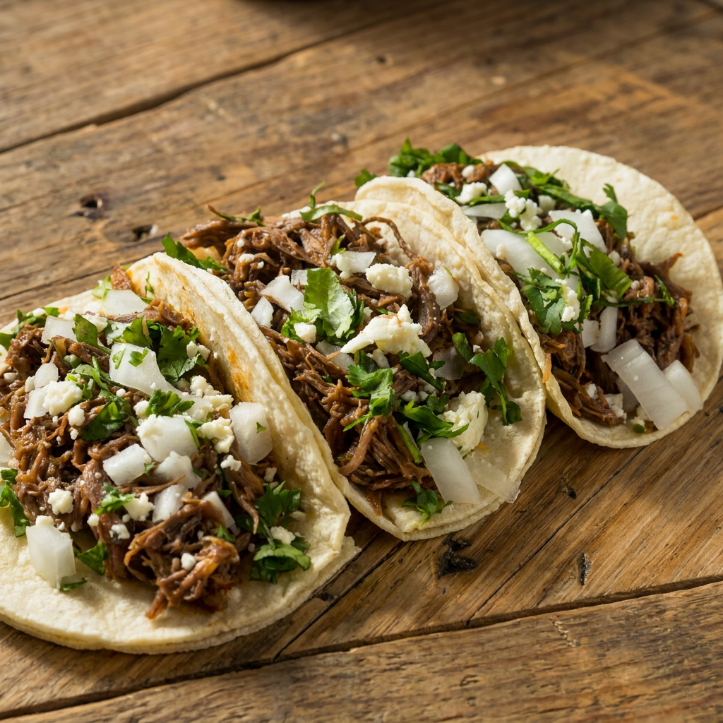 8 Taquitos de Barbacoa en Maiz