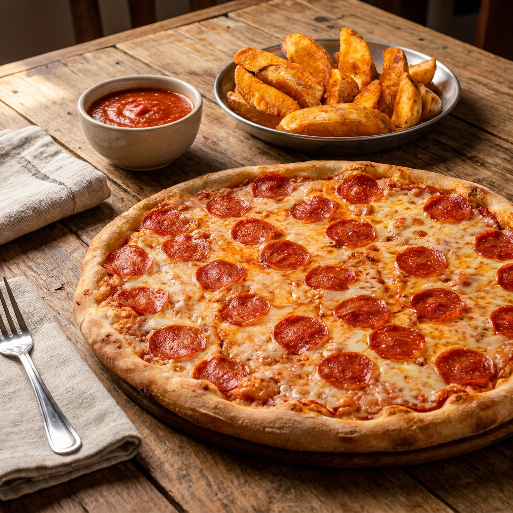 Pizza Clasica + Papas