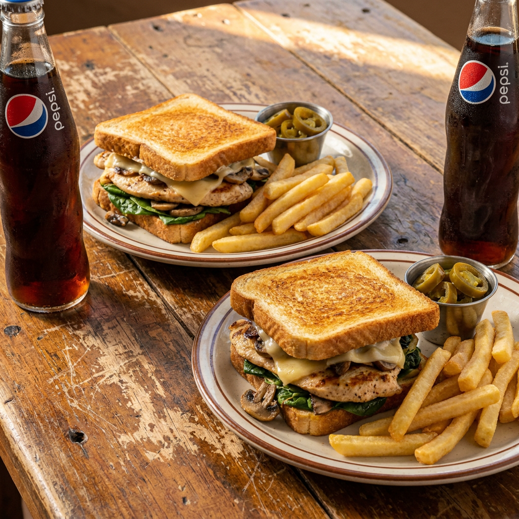 COMBO 2 CLUB PECHUGA + 2 PEPSIS.