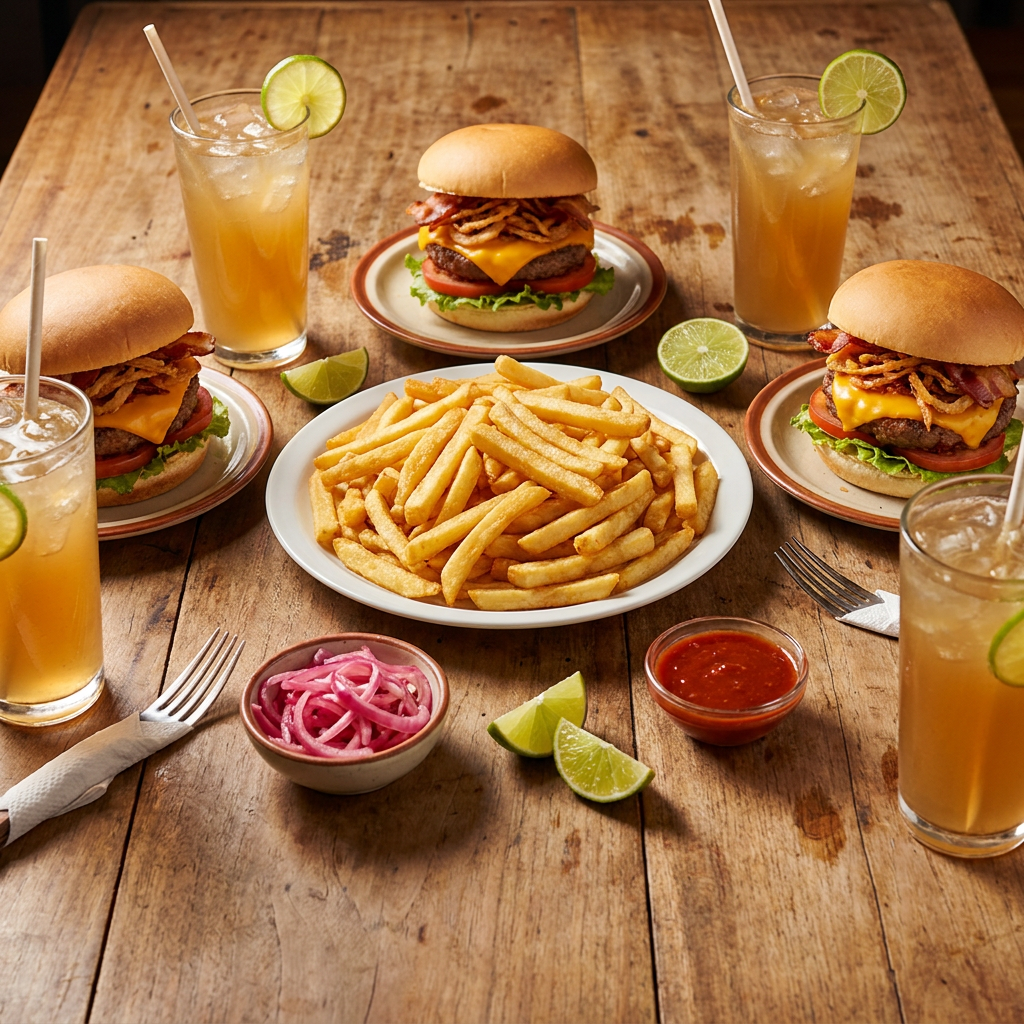 Combo 3 Bless Burgers + 3 limonadas + Papas Grande