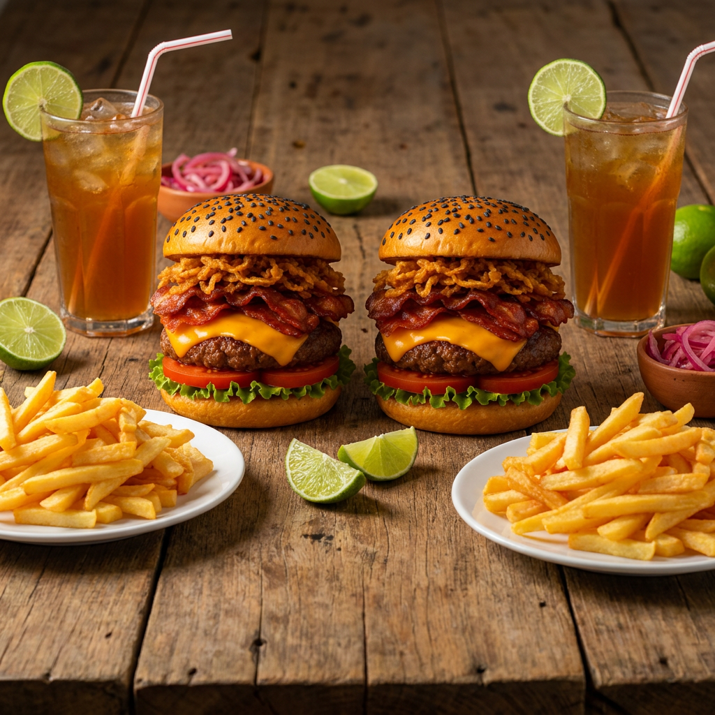 2 Bless Burgers + 2 limonadas + 2 Papas Medianas