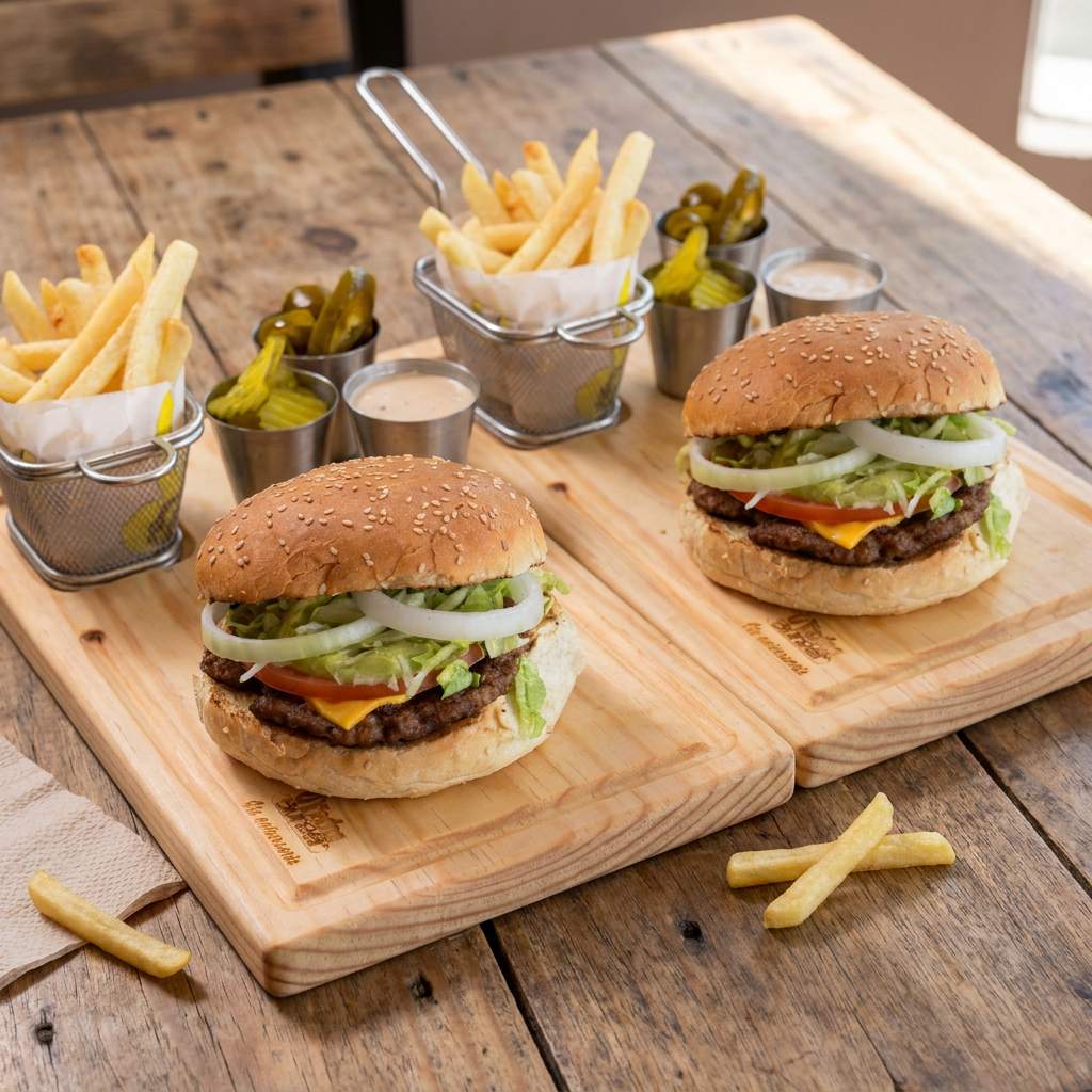 2 Hamburguesas Sencillas
