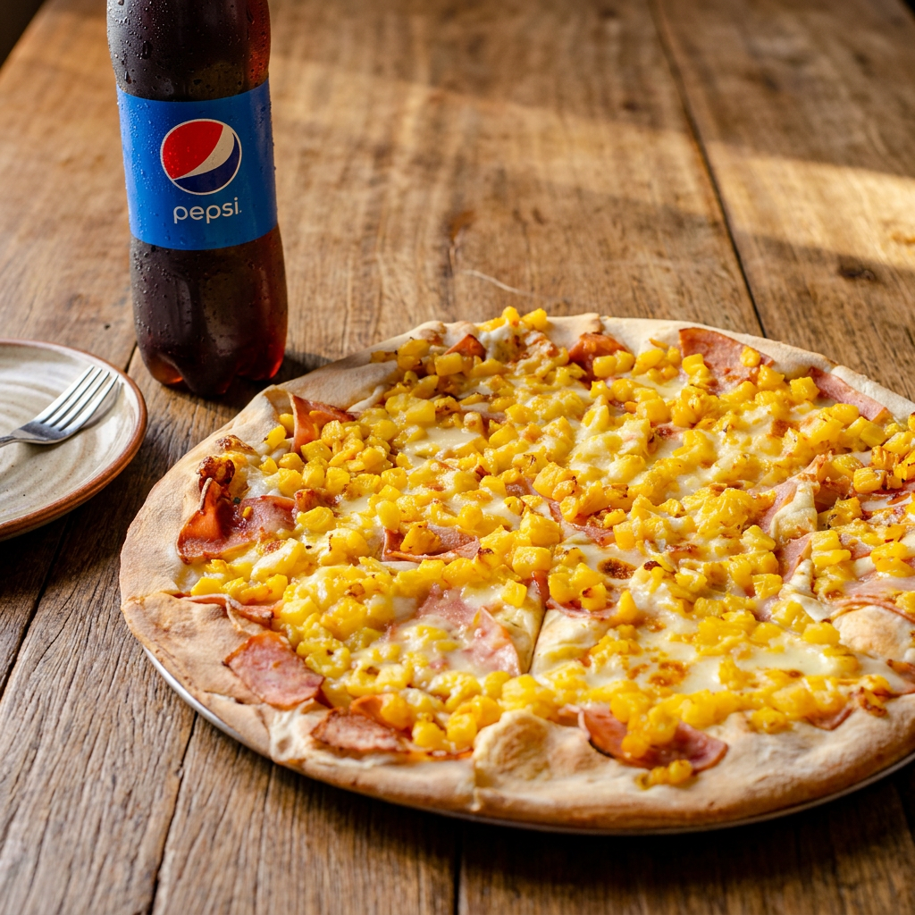 Pizza Hawaiana 31 cms + Pepsi 1.5 L