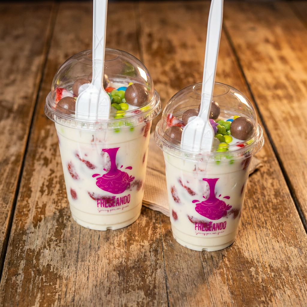 Combo Fresas con Crema 1 Mediano + 1 Chico
