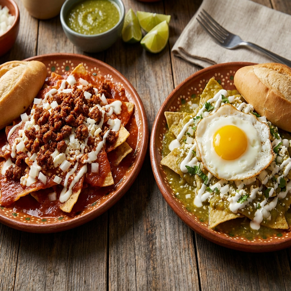 1Chilaquiles Longaniza + 1Chilaquiles con Huevo