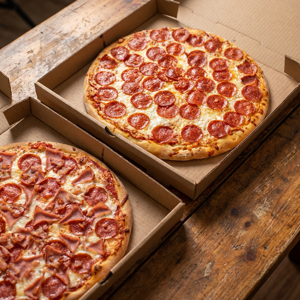 Combo Mundial 2 Pizzas Medianas(Peperoni-3 Carnes)