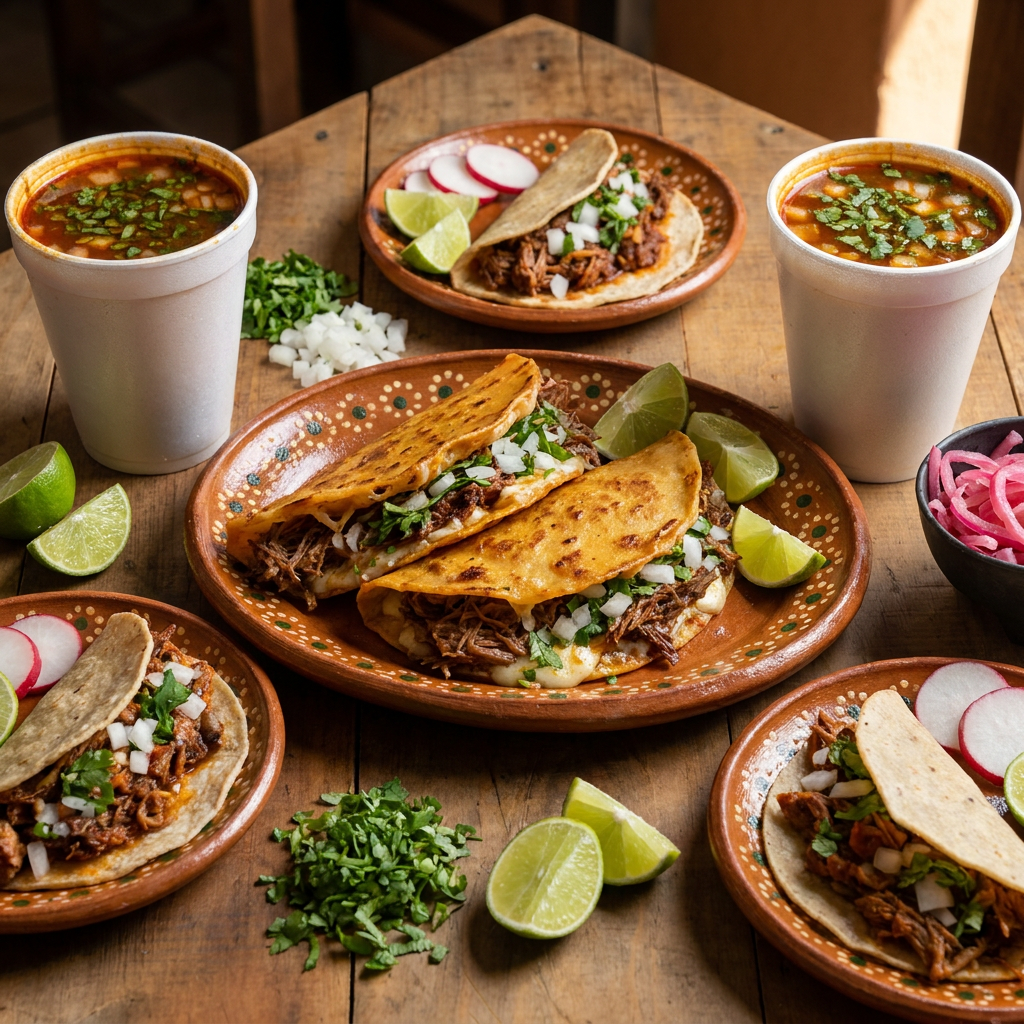 2 Quesabirria+2 Consomé+4 Tacos de Birria