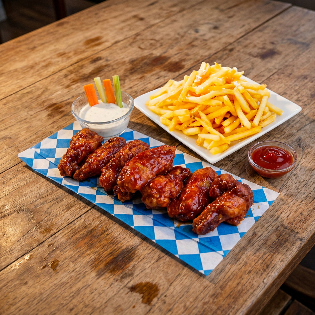 20 Alitas + Orden de Papas Fritas