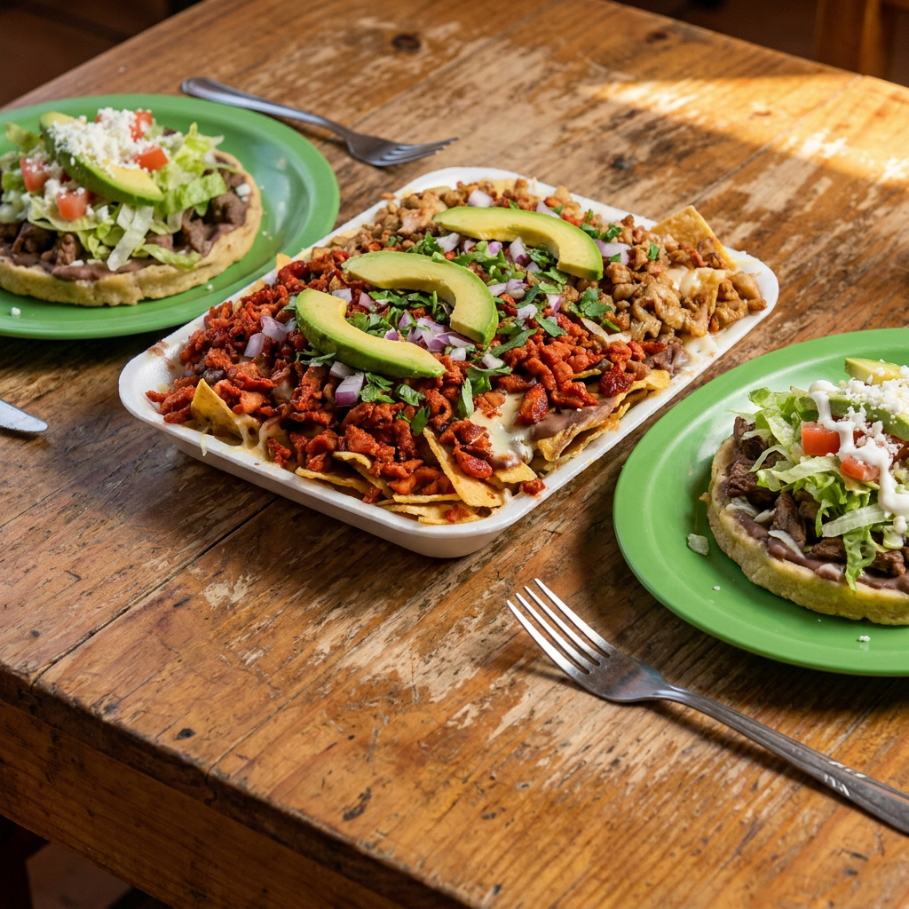 Paquete Nachos de Pastor + 2pz Sopes de Asado