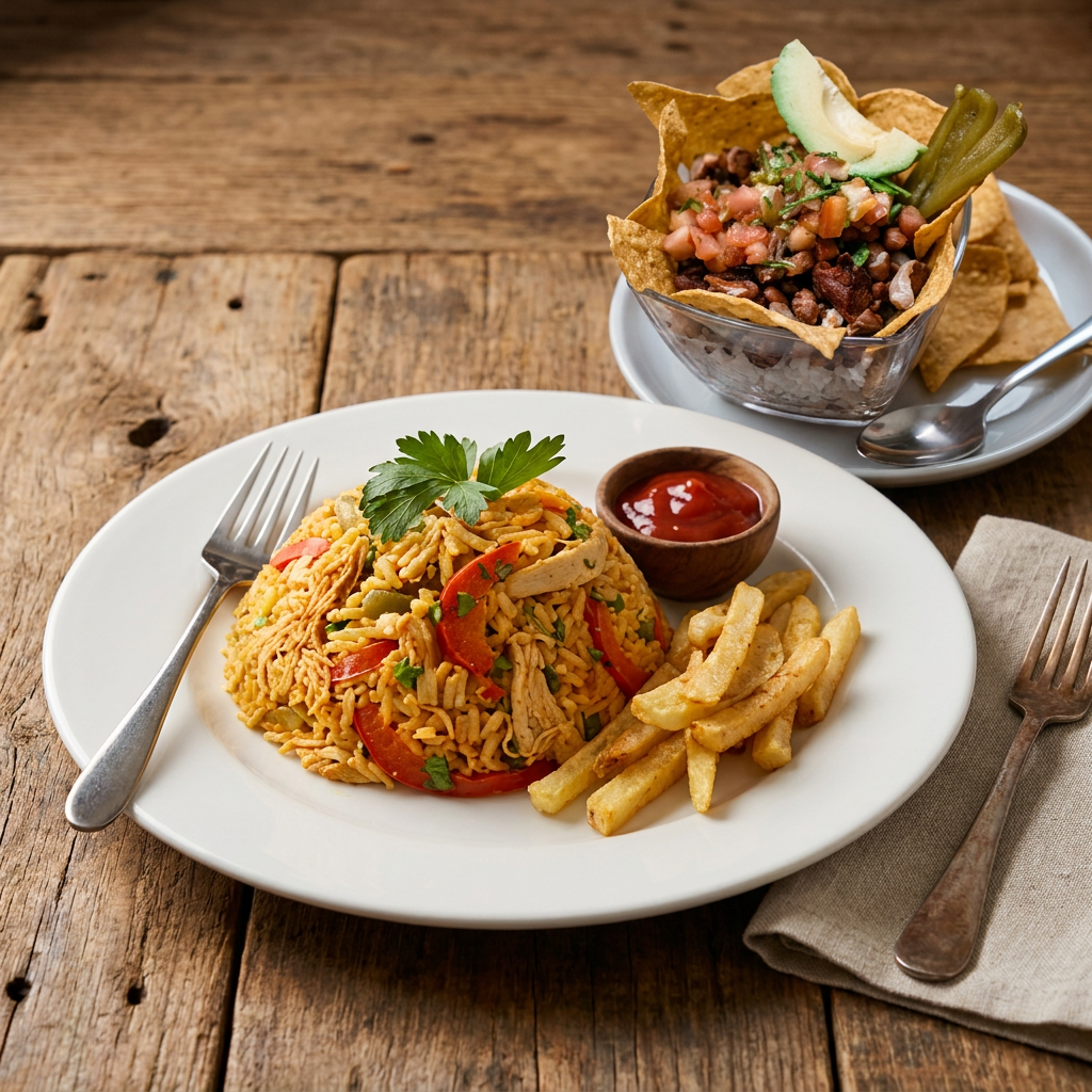 Chifrijo + Arroz con Pollo