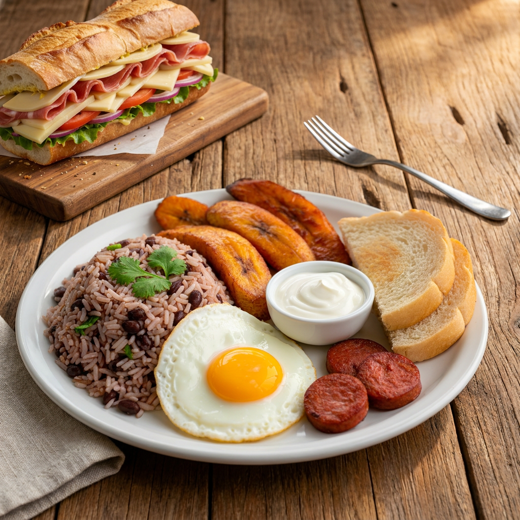 Desayuno Grande + Sándwich Jamón y Queso Grande