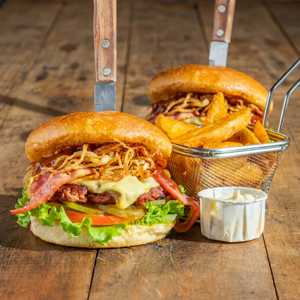 2 Hamburguesas Lagertha + Papas